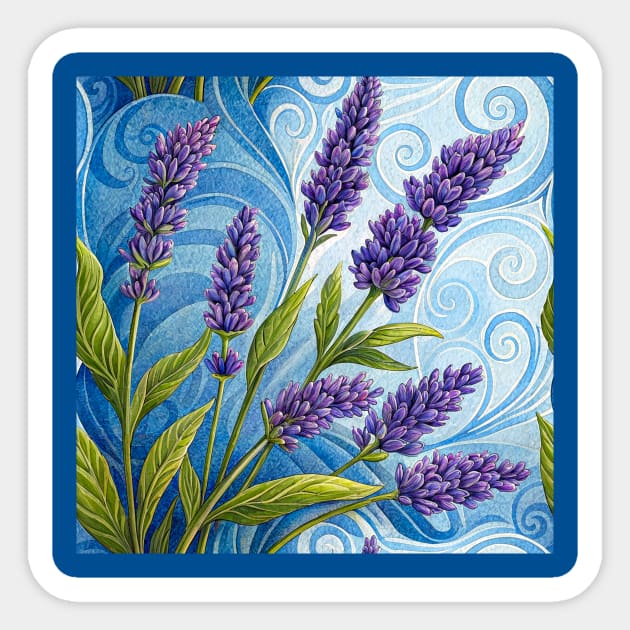 Lavender Floral Sticker by DonWillisJrArt